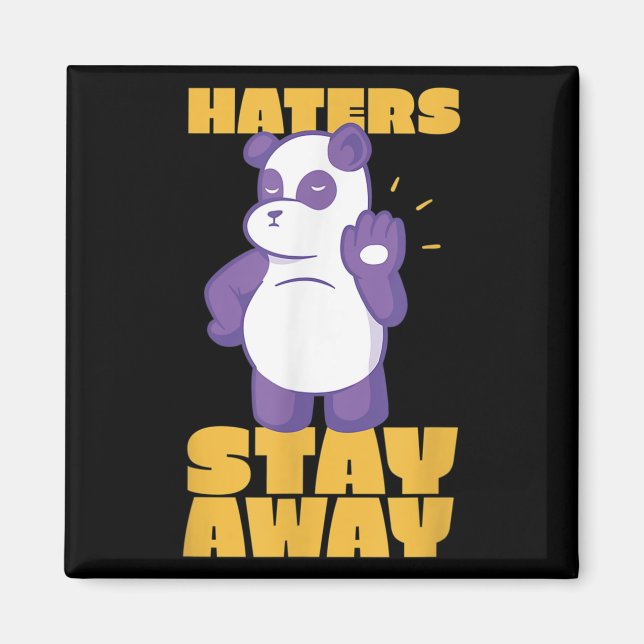 Panda Coola Bear Giant Animal Lover Quote Stop Hat Magnet (Framsidan)