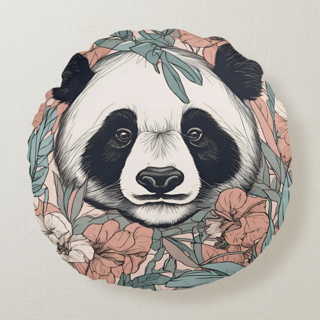 panda coussin rund kudde (Framsidan)