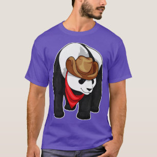 Panda Cowboy Cowboyhatt T Shirt