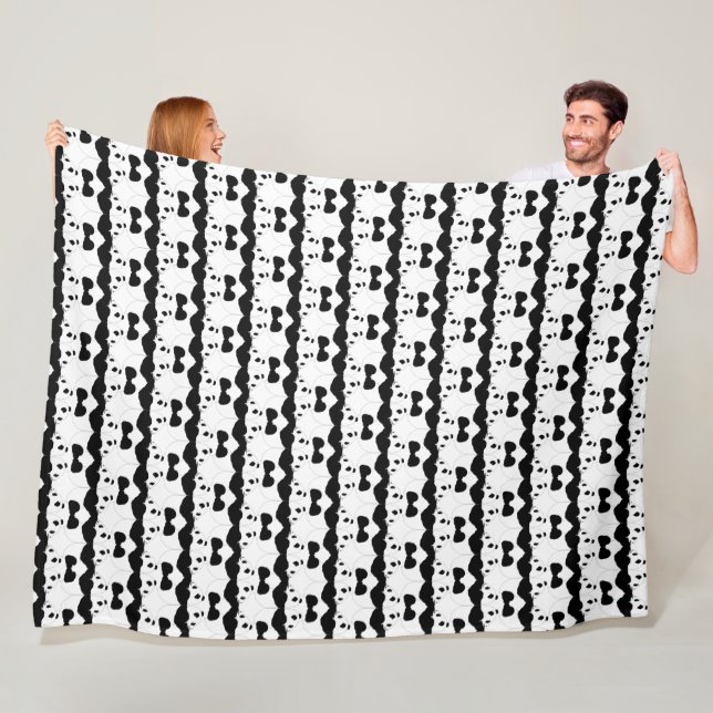 Panda Cute Design Fleece Blanket (På plats)