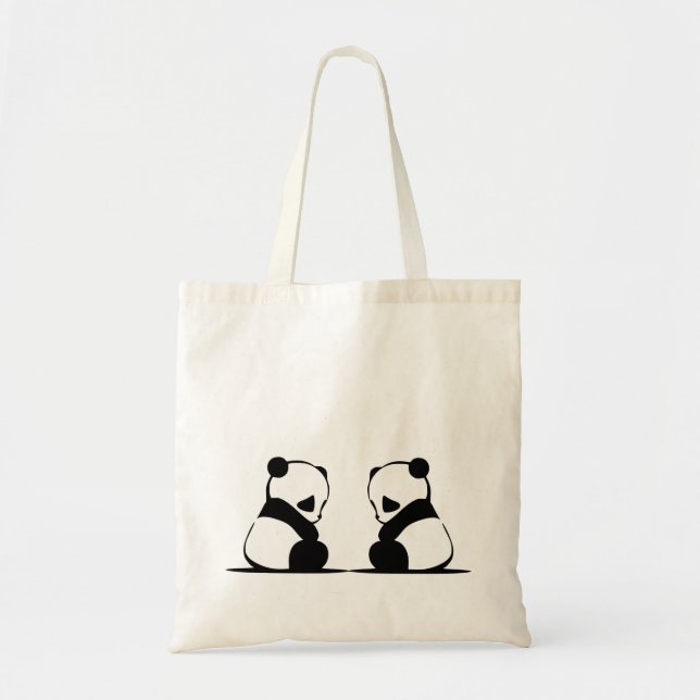 Panda Cute Design Tote bags Tygkasse (Framsidan)