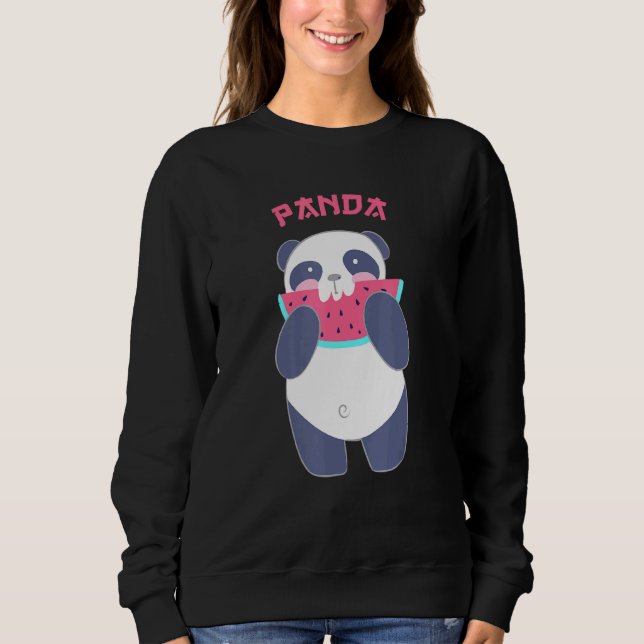 Panda Cute Panda Panda Bear Heart Watermelon T Shirt (Framsida)