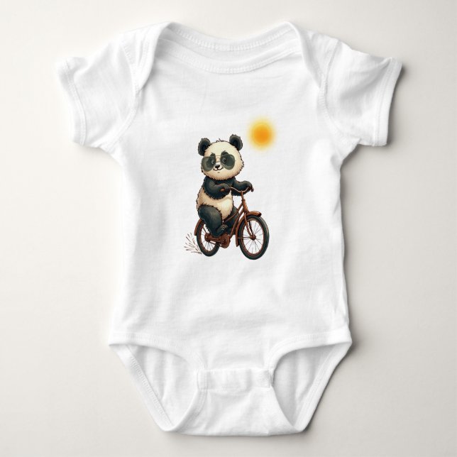 Panda-cykling T Shirt (Framsida)