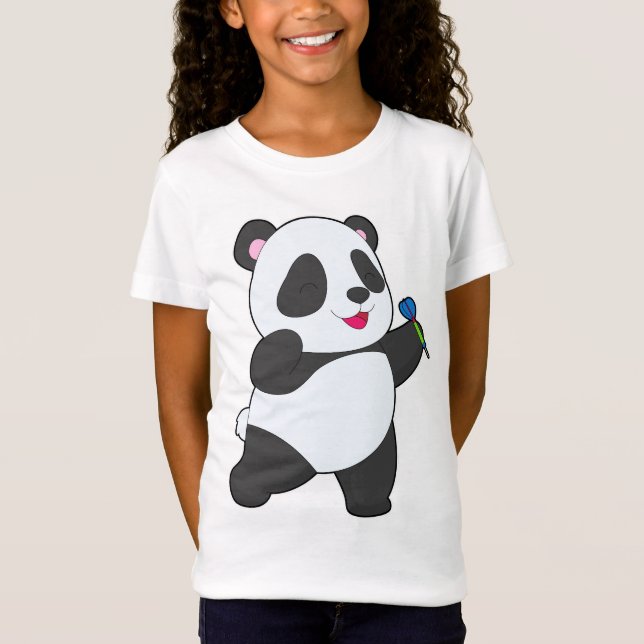 Panda Darts Dart Sport T Shirt (Framsida)