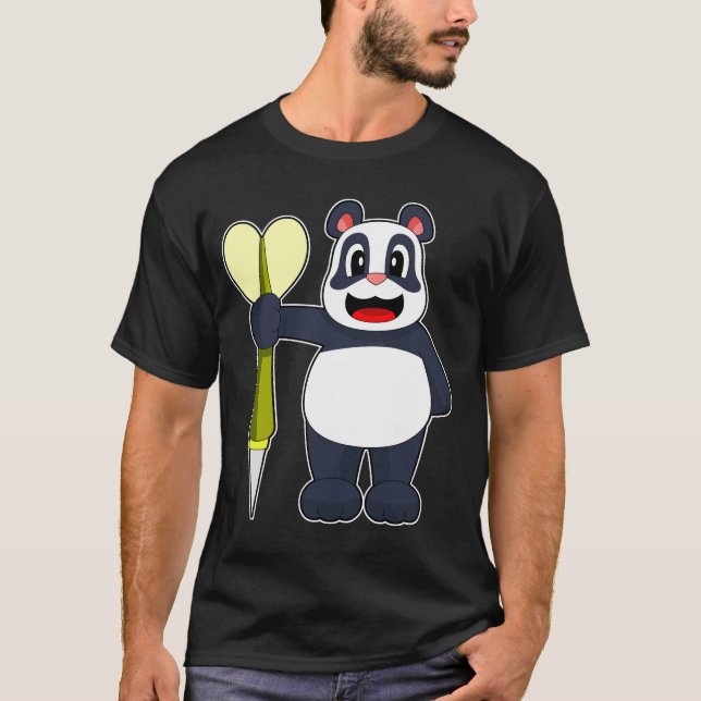 Panda Darts Dart T Shirt (Framsida)