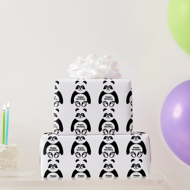 Panda Design Födelsedag Presentpapper (Festgåvor)