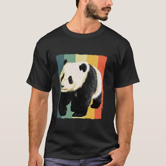 Panda Design För manar Women Kids Giant Panda Bear T Shirt (Framsida)