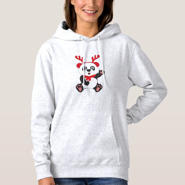 Panda design Hoodie T Shirt (Framsida)