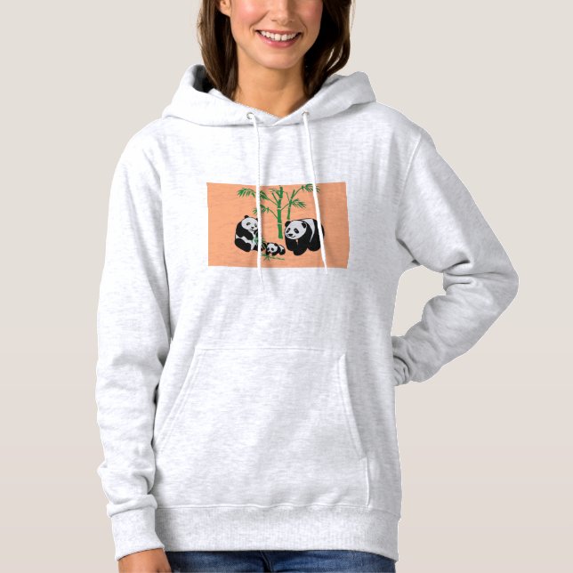 Panda design Hoodie T Shirt (Framsida)
