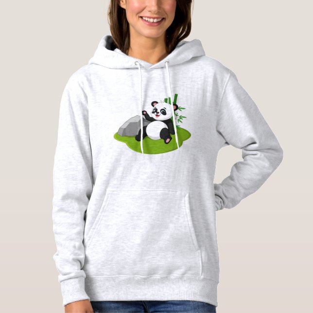 Panda design Hoodie T Shirt (Framsida)