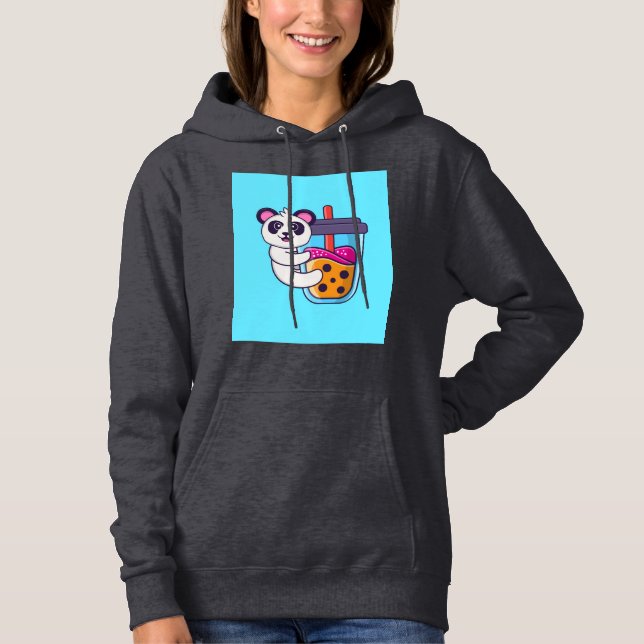 Panda design Hoodie T Shirt (Framsida)