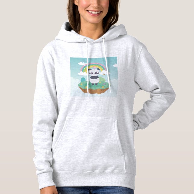 Panda design Hoodie T Shirt (Framsida)