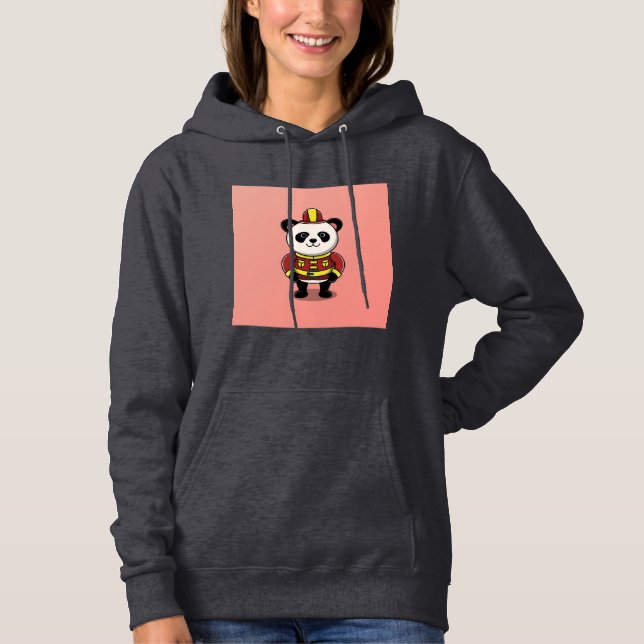 Panda design Hoodie T Shirt (Framsida)