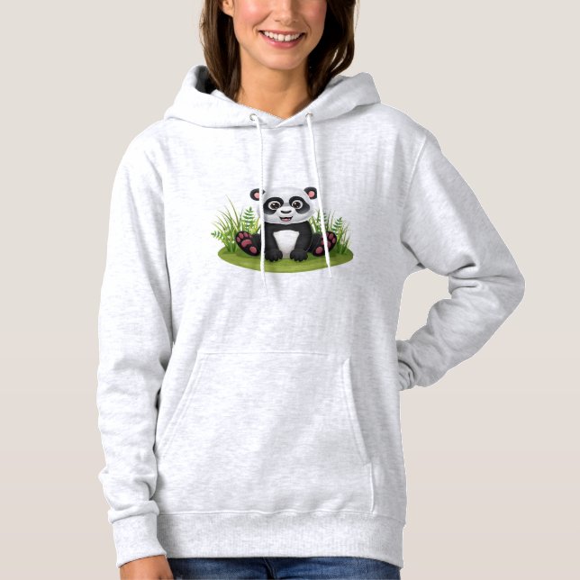 Panda design Hoodie T Shirt (Framsida)