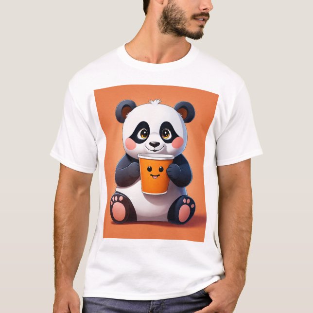 Panda Design T-Shirt - Cute och Snyggt (Framsida)