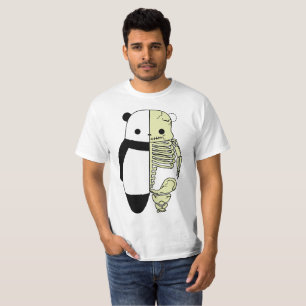 Panda Dichotomy: The Living and Bones T Shirt