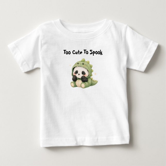 Panda Dinosaur Bebis T Shirt (Framsida)