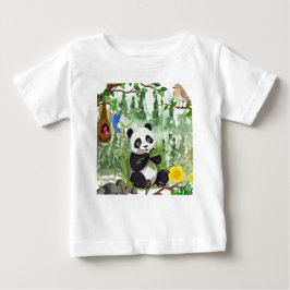 Panda djungel-tema t shirt