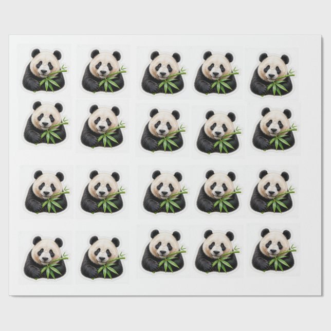 panda djur sötpanda sötis  presentpapper (Platt)