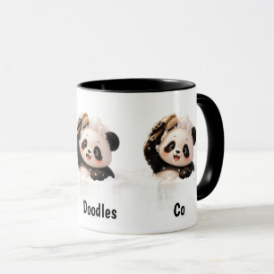 Panda Doodles Co butik Kaffemug Mugg