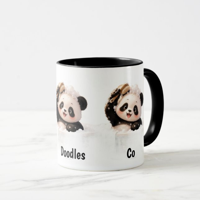 Panda Doodles Co butik Kaffemug Mugg (Framsida höger)