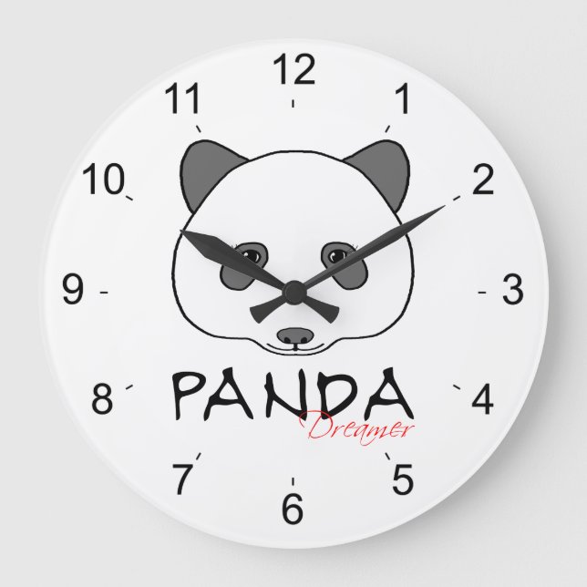 Panda Dreamer Stor Klocka (Framsida)