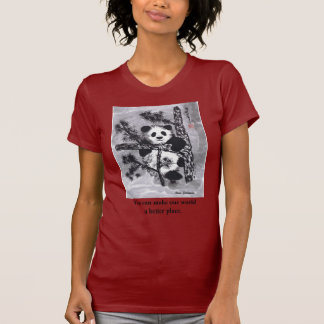 Panda - du kan göra världen ett bättre ställe tee shirt