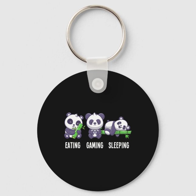 Panda Eaming-spel för spel med flera spelare Nyckelring (Framsida)