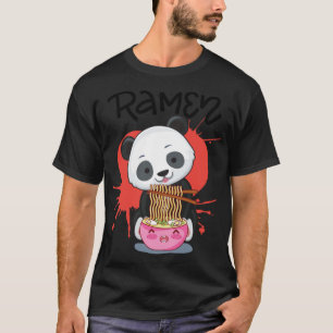 Panda Eat Ramen - Cute Animal Friendly Panda T Shirt