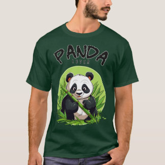 Panda eating bamboo t shirt