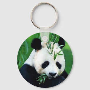 Panda Eating Löv Nyckelrings Nyckelring