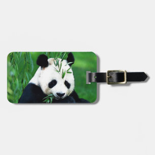 Panda Eating Lövs Bagagebricka