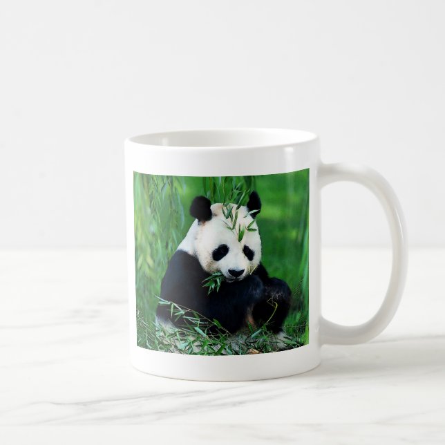 Panda Eating Lövs Kaffemugg (Höger)