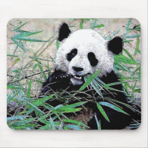 Panda Eating Lövs Musmatta