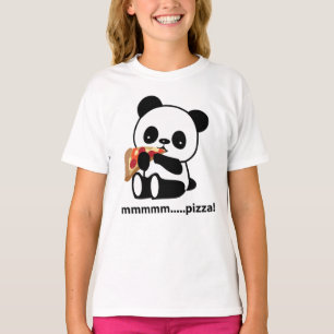 PANDA EATING PIZZA - söt T Shirt