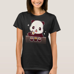 Panda Eating Sushi Cute Panda Bear T Shirt