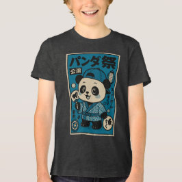 Panda efter Mörk T Shirt