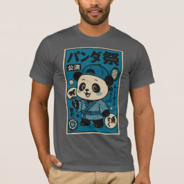 Panda efter Mörk T Shirt