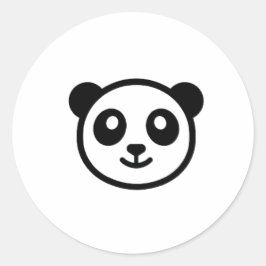 Panda en sticker runt klistermärke