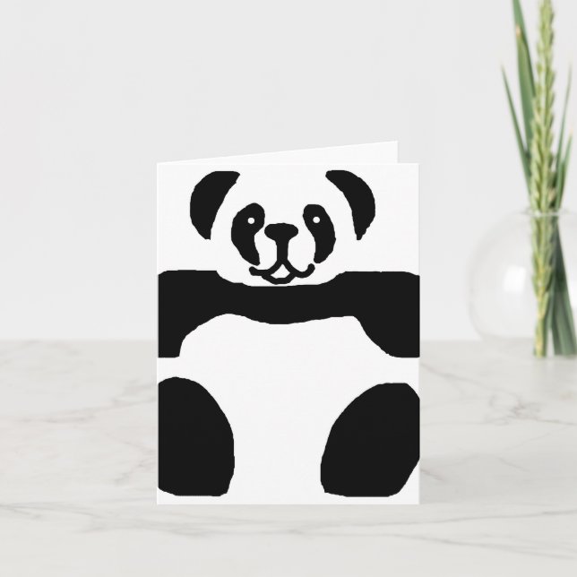 Panda-etikett Kort (Framsida)