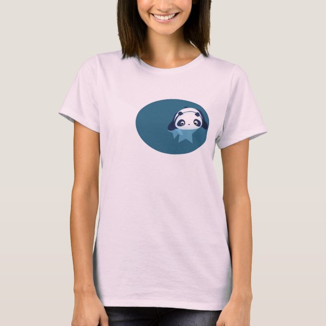 panda faller ner tee shirt (Framsida)
