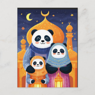 Panda-familj firar Eid Milad Un nabi Vykort