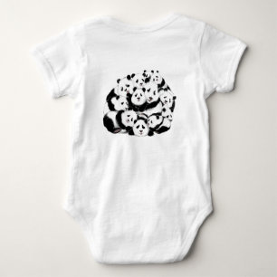 Panda Family Baby Bodykostym - Roligt T Shirt