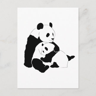 Panda Family Vykort