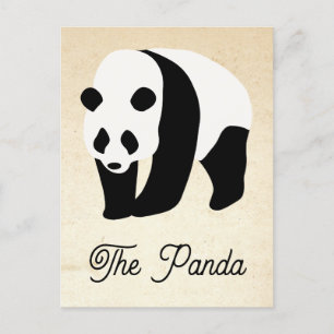Panda Färg-blocket Helg Vykort
