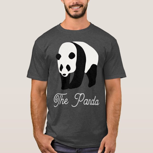 Panda Färg-blocket T Shirt (Framsida)