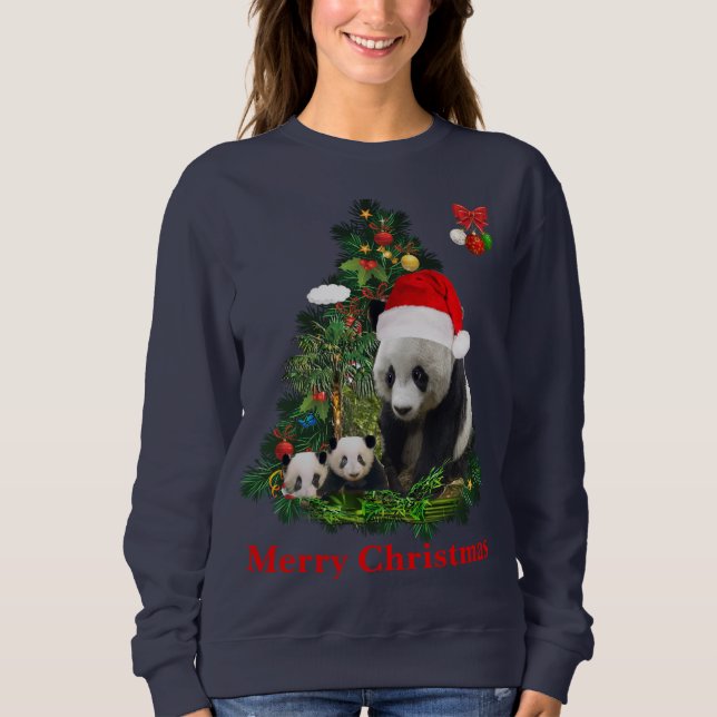 Panda firar jul  t shirt (Framsida)