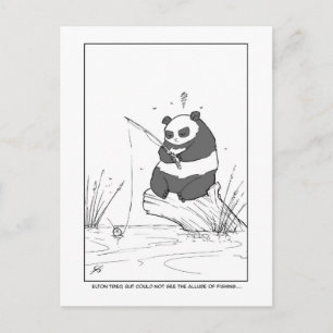 Panda Fishing Vykort