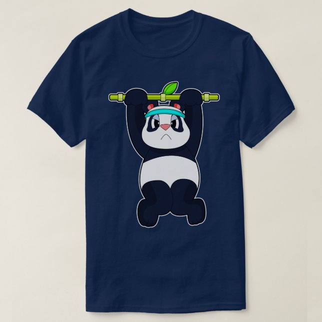 Panda Fitness Pullups T Shirt (Design framsida)
