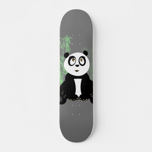 Panda flicka - Grön Mini Skateboard Bräda 18,5 Cm (Framsida)